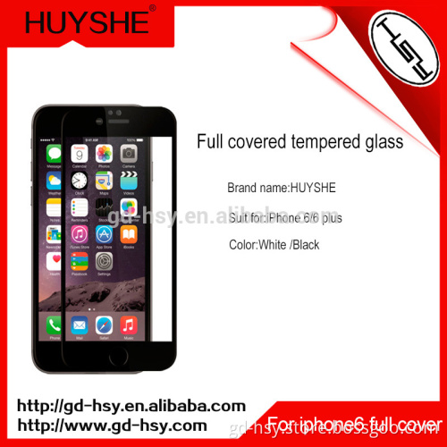 HUYSHE 2016 new arrivals 2.5D full cover tempered glass 0.3mm screen protector for Apple iphone 6